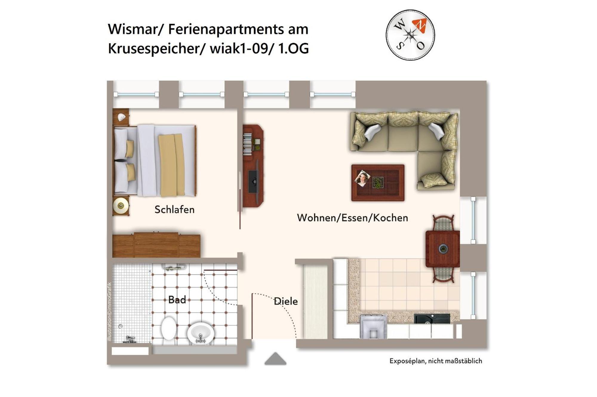 Ferienapartments Am Krusespeicher Ferienapartments Am Krusespeicher 1-09 Вісмар Екстер'єр фото
